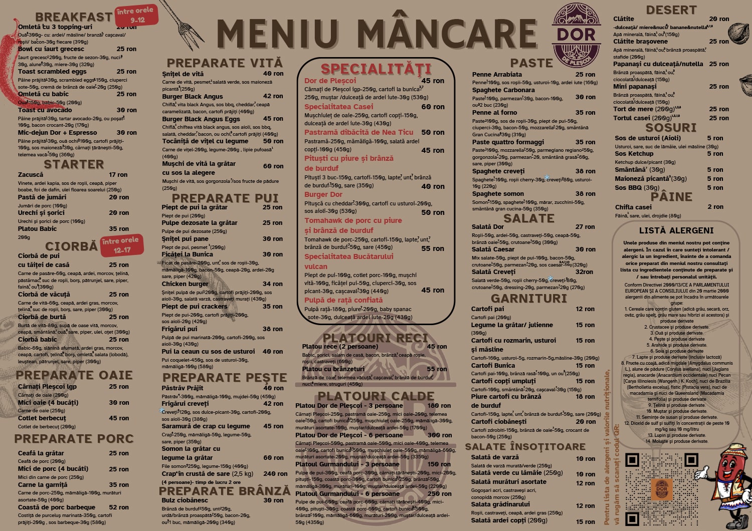 Meniu Dor De Plescoi